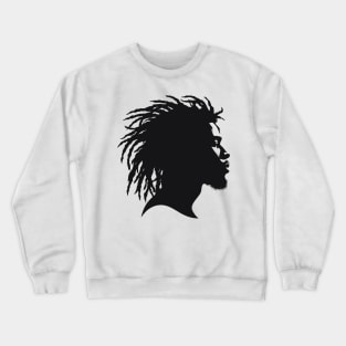 Afrocentric Dreadlocks Silhouette Crewneck Sweatshirt